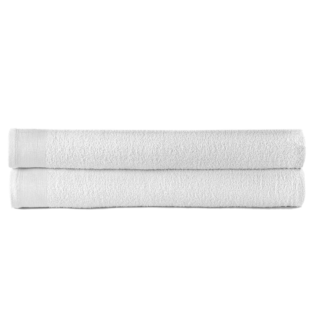 Sauna Towels 2 pcs Cotton 450 gsm 80x200 cm White